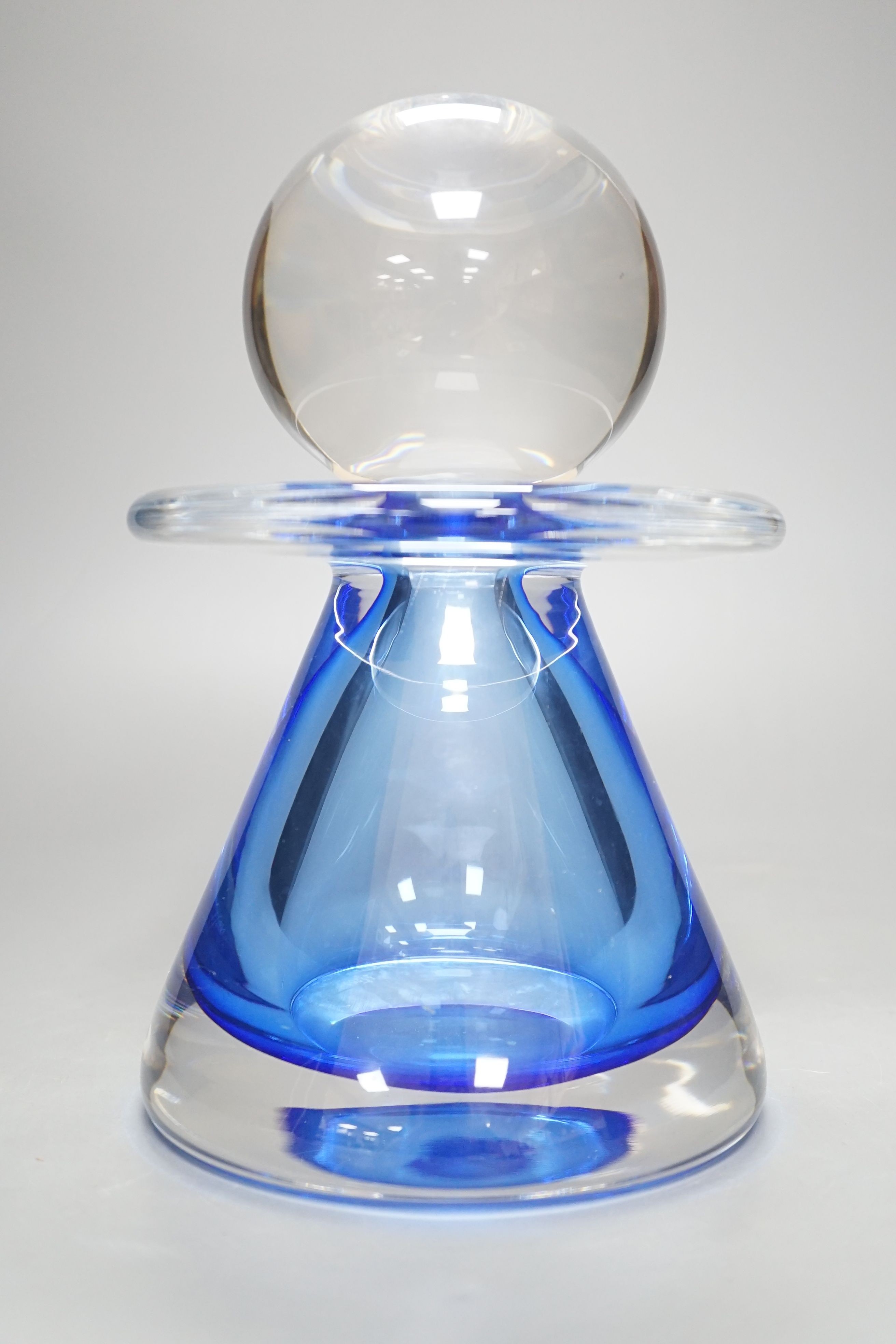 A Val St Lambert limited edition privatisation decanter, 7/500. Height 25cm